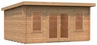 Palmako Gartenhaus Lisa 14,2 m&sup2; - 44 mm Hellbraun tauchimpr&auml;gniert