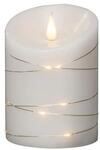 Konstsmide Weihnachtsbeleuchtung LED Echtwachskerze 3D Flamme 15 Tropfen