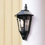 Konstsmide Wandleuchte Virgo Flush, matt schwarz, klares Acrylglas (569-750)