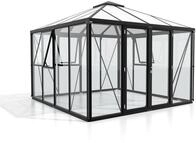 Vitavia Gew&auml;chshaus Minos inkl. 3 Seitenfenster - 10,2 m&sup2; schwarz