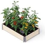 NOOR upyard&trade; Hochbeet Palettenrahmen Wandst&auml;rke 15 mm 120 x 80 cm natur
