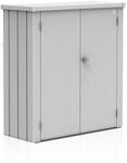 Biohort Terrassenschrank Romeo B 132 x T 57 x H 140 cm (Gr&ouml;&szlig;e M) silber-metallic