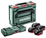 Metabo Basis-Set 4x LiHD 10Ah + ASC 145 DUO + metaBOX
