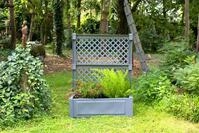KHW Pflanzkasten gro&szlig; mit Spalier 100 cm (2-tlg.) grau