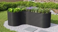 Vitavia Erweiterung "Curve" f&uuml;r Hochbeet Terra Basic H&ouml;he 86 cm schwarz