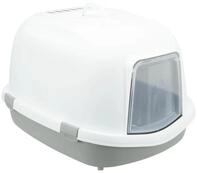 TRIXIE Katzentoilette Primo XXL Top, mit Haube, 56 &times; 47 &times; 71 cm, grau/wei&szlig;