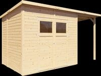 Bertilo Ger&auml;tehaus Amrum 3 Plus: 386 x 180 cm - naturbelassen - 14 mm