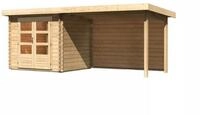 Karibu Gartenhaus Bastrup 2 inkl. 300 cm Schleppdach und R&uuml;ckwand - 28 mm-237...