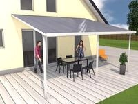 Gutta Terrassendachsystem 4,06 m Dachtiefe, Typ F wei&szlig;