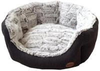 NOBBY Komfort Bett oval CACHO Komfort Bett oval CACHO dunkelgrau 55 x 50 x 21 cm