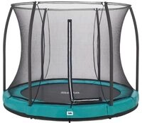 Salta Trampolin Comfort Edition Ground mit Sicherheitsnetz &Oslash; 251 cm gr&uuml;n