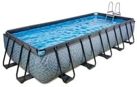 EXIT rechteckiger Rahmenpool Premium mit Sandfilteranlage 540 x 250 cm grau