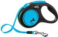 Flexi New NEON Gurt S 5m Roll-Leine f&uuml;r Hunde neonblau