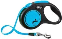 Flexi New Neon Gurt M 5m Roll-Leine f&uuml;r Hunde neonblau