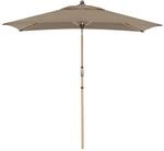 doppler Mittelmastschirm ALU WOOD 210 x 140 Auto-Tilt, Aluminium Esche-Optik / 100 %