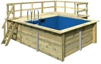 Karibu Rechteck Pool Gr. 1 - 350 x 320 cm - kdi Grundk&ouml;rper inkl. Terrasse inkl.