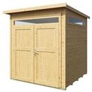 Weka Gartenhaus 265 mit Oberlichtern - 21 mm naturbelassen 205 x 209 cm (Gr. 2)...