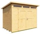 Weka Gartenhaus 264 mit Oberlichtern - 21 mm naturbelassen 295 x 239 cm (Gr. 4) - 50