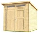 Weka Gartenhaus 264 mit Oberlichtern - 21 mm naturbelassen 235 x 239 cm (Gr. 2)...
