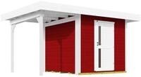 Weka Gartenhaus Designhaus 172 A mit Design-Einzelt&uuml;re und Anbau (147 cm)