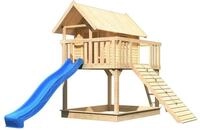 Akubi Stelzenhaus Fidel mit Satteldach inkl. Wellenrutsche und Holzrampe