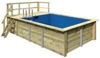 Karibu Rechteck Pool Gr. 2 - 350 x 440 cm - kdi Grundk&ouml;rper inkl. Terrasse
