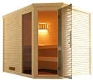 Weka Premium Massivholzsauna Cubilis 3 Familiensauna mit Glast&uuml;r+Fenster inkl.