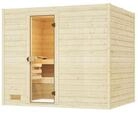 Weka Sauna Valida Gr. 4 mit Glast&uuml;r - Massivholzsauna 38 mm Ohne Ofen