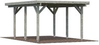 Palmako Carport Karl 11,7 m&sup2; Grau tauchimpr&auml;gniert Holzcarport