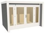 Weka Gartenhaus 263 mit gro&szlig;er Glasfront - 28 mm grau 295 x 295 cm (Gr. 3) -...