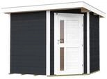 Weka 21 mm Gartenhaus 229 A Eckhaus inkl. moderner Design-Einzelt&uuml;r anthrazit