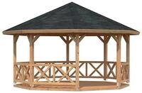 Palmako Pavillon Betty 18,0 m&sup2; Hellbraun tauchimpr&auml;gniert