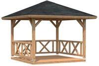 Palmako Pavillon Betty 9,0 m&sup2; Hellbraun tauchimpr&auml;gniert