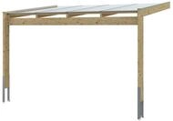 Skan Holz Terrassen&uuml;berdachung Novara Breite 450 cm 450 x 309 cm (Gr. 2) nussbaum