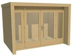 Weka Gartenhaus 263 mit gro&szlig;er Glasfront - 28 mm naturbelassen 295 x 295 cm...