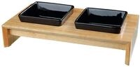 TRIXIE Napf-Set Keramik/Holz 2 x 0,4 Liter