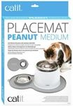 catit Silikonmatte in Erdnussform ca. 46 x 29 Centimeter Katzennapfunterlage grau