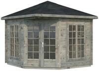 Palmako Pavillon Melanie 6,8 m&sup2; - 28 mm Grau tauchimpr&auml;gniert