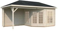Palmako Pavillon Melanie 6,8+8,3 m&sup2; - 28 mm Transparent tauchimpr&auml;gniert