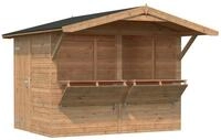 Palmako Marktstand Stella 5,0 m&sup2; - 16 mm Hellbraun tauchimpr&auml;gniert