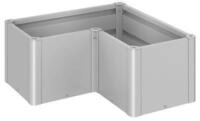 Biohort Pflanzbeet Belvedere B 102 x T 102 cm (Gr. L100) 45 cm (MINI) silber-metallic