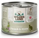 WILDES LAND Katze 6 x 200g Fasan und Huhn
