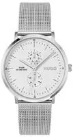 HUGO Multifunktionsuhr "STYLE" Quarzuhr, Armbanduhr, Herrenuhr, Edelstahlarmband,