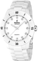 Festina Keramikuhr "Ceramic" Quarzuhr, Armbanduhr, Damenuhr, analog, Zirkonia