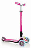 Globber Dreiradscooter "ELITE PRIME, mit Leuchtrollen und Leuchtdeck " pink