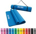 Yogamatte - 190x100x1,5 cm, mit Tragegurt, Gymnastikmatte, Fitnessmatte