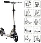 SIX DEGREES Aluminium Scooter 205 mm grau