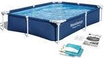 Bestway Steel Pro Rectangular Pool set, 7' x 5' Swimming Pool, Blue