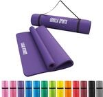 Yogamatte - 190x100x1,5 cm, mit Tragegurt, Gymnastikmatte, Fitnessmatte