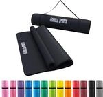 Yogamatte - 190x100x1,5 cm, mit Tragegurt, Gymnastikmatte, Fitnessmatte